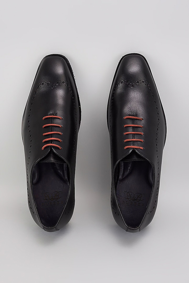 Black & Red Premium Italian Leather Shoes by Bubber Couture at Pernia's Pop Up Shop