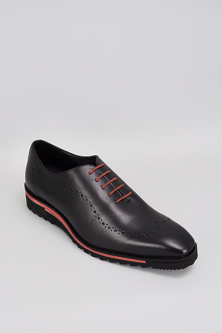 Black & Red Premium Italian Leather Shoes by Bubber Couture at Pernia's Pop Up Shop