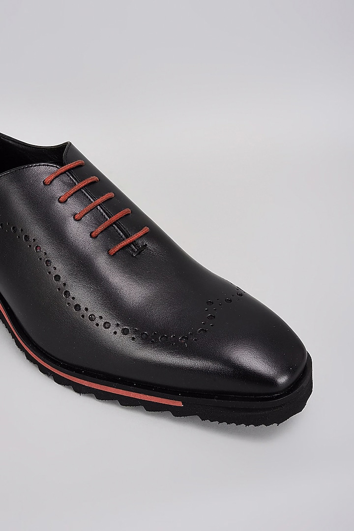 Black & Red Premium Italian Leather Shoes by Bubber Couture at Pernia's Pop Up Shop