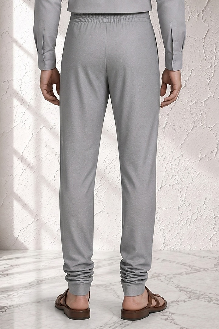 Grey Cotton Silk Churidar by Bubber Couture at Pernia's Pop Up Shop