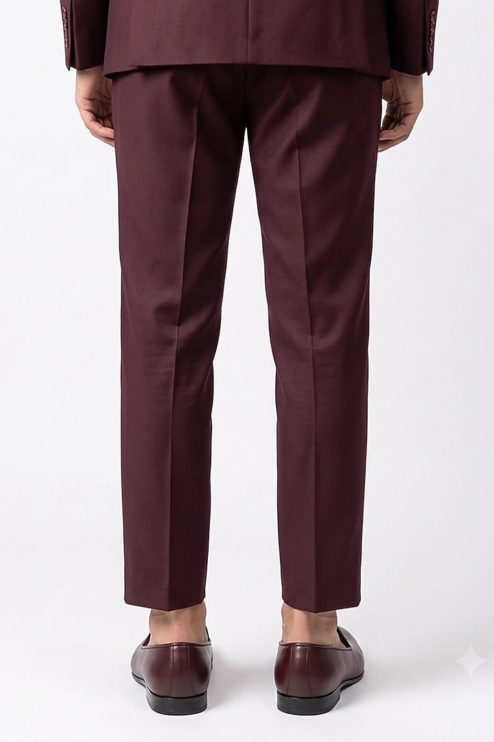 Burgundy Italian Leather Embroidered Mojaris by Bubber Couture at Pernia's Pop Up Shop