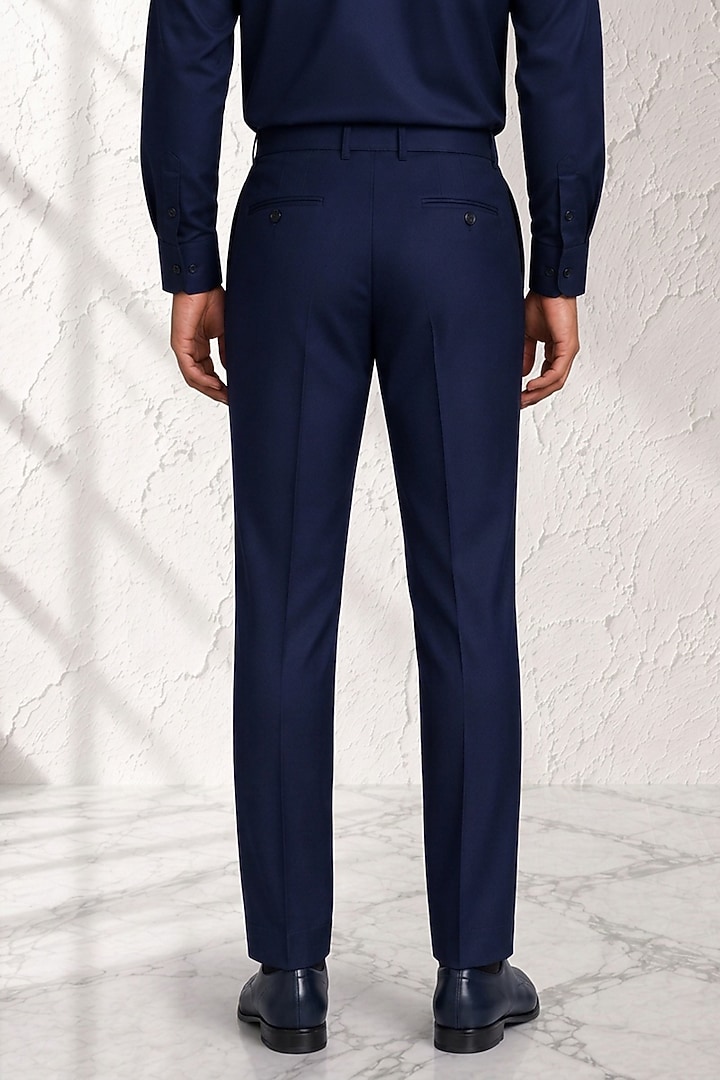 Blue Cotton Silk Pants by Bubber Couture at Pernia's Pop Up Shop