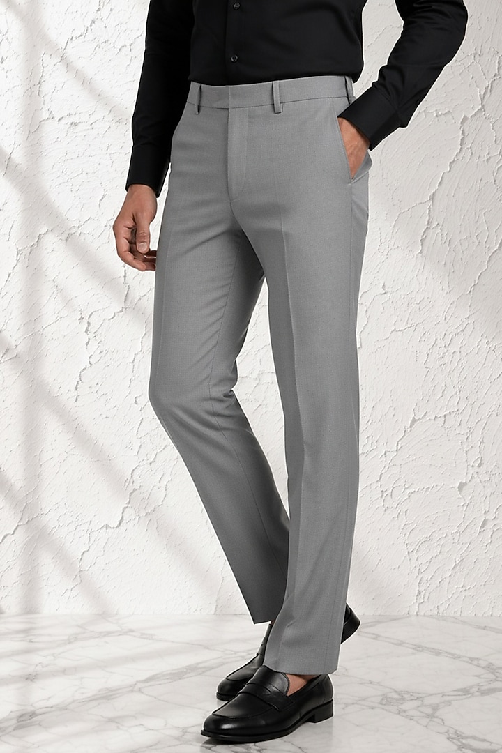 Grey Terry Rayon Trousers by Bubber Couture at Pernia's Pop Up Shop