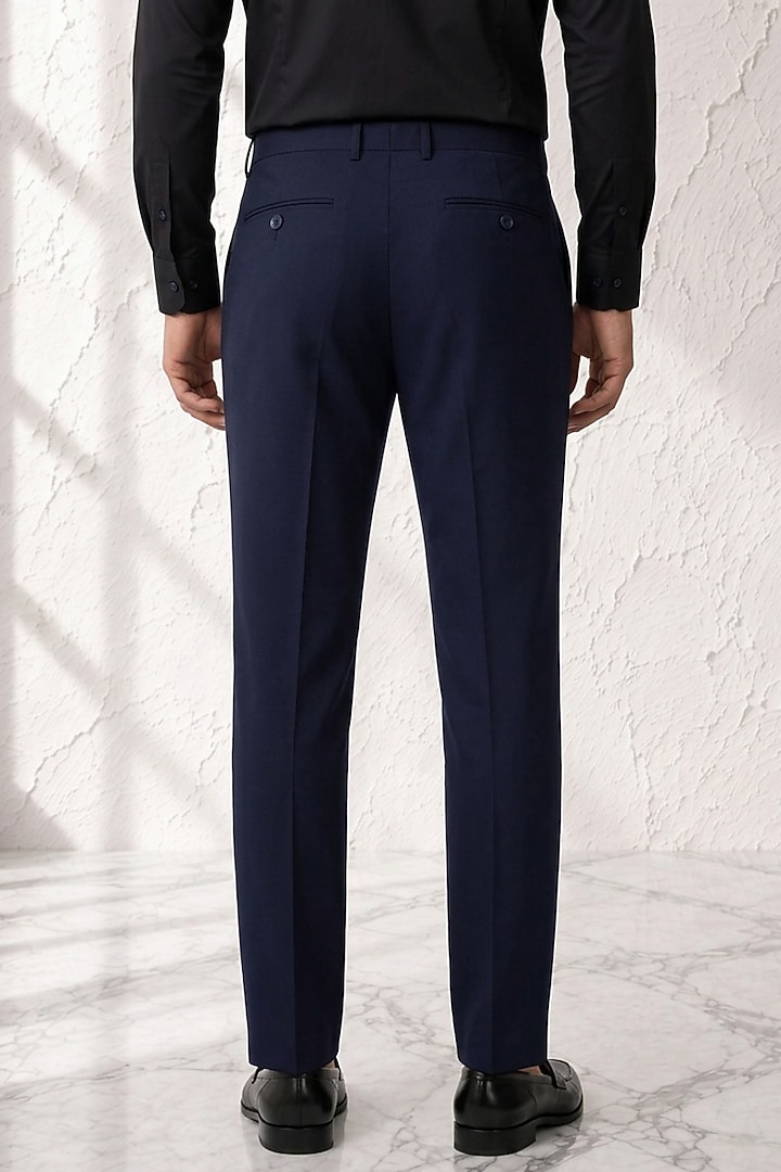 Blue Terry Rayon Trousers by Bubber Couture at Pernia's Pop Up Shop