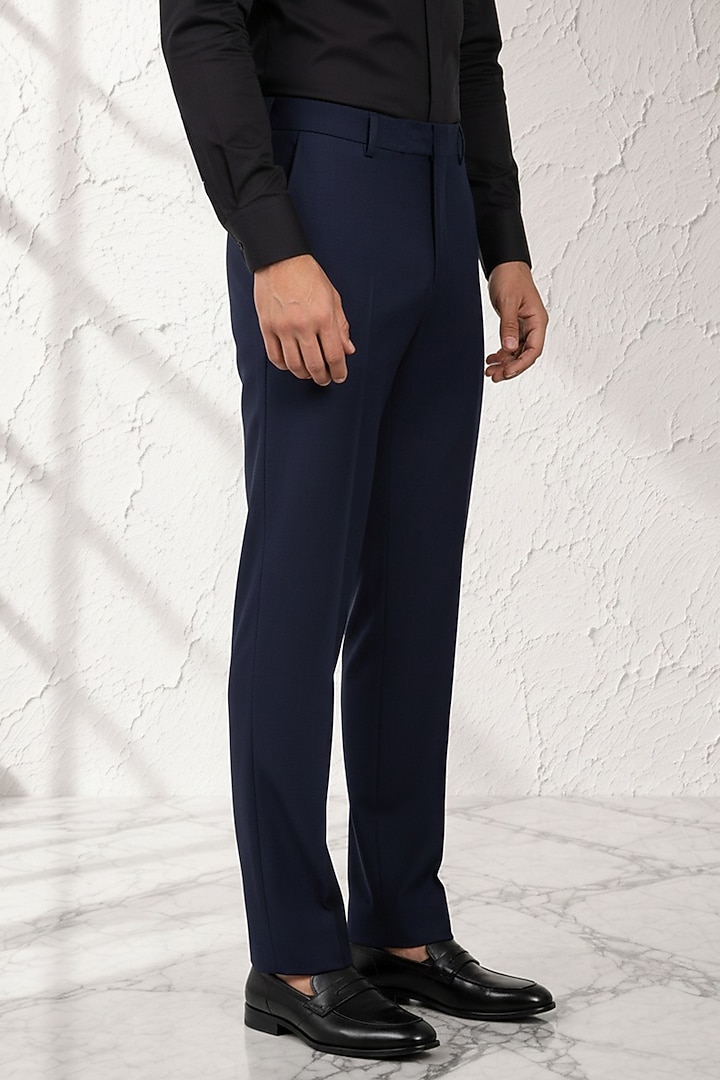 Blue Terry Rayon Trousers by Bubber Couture at Pernia's Pop Up Shop