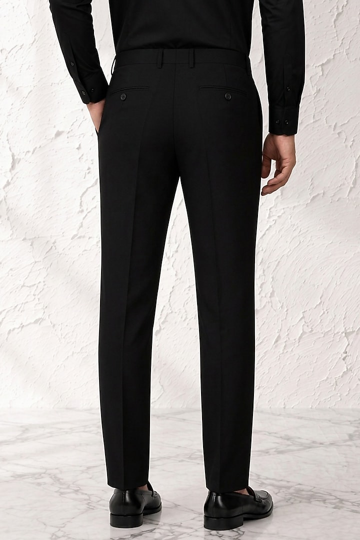 Black Terry Rayon Trousers by Bubber Couture at Pernia's Pop Up Shop
