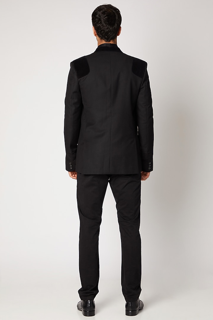 Black Wool Corduroy Blazer by Bubber Couture at Pernia's Pop Up Shop