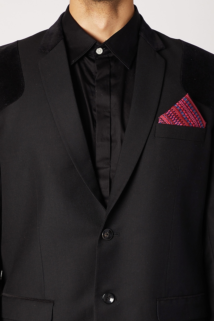 Black Wool Corduroy Blazer by Bubber Couture at Pernia's Pop Up Shop