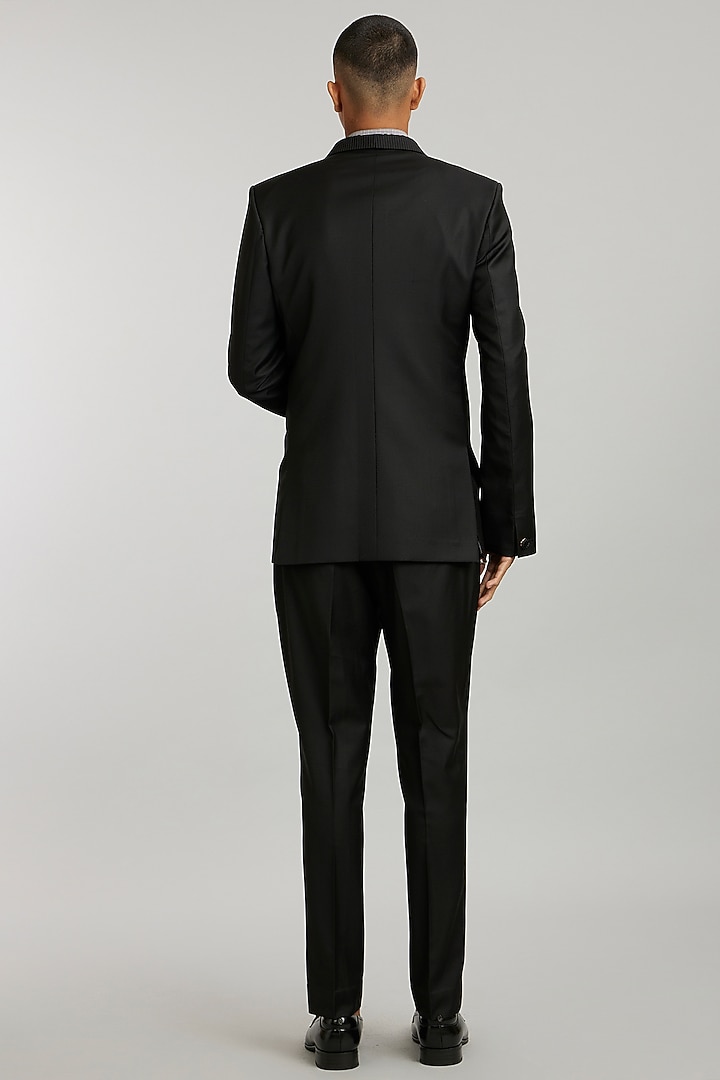 Ebony Wool Pinstripe Blazer by Bubber Couture at Pernia's Pop Up Shop