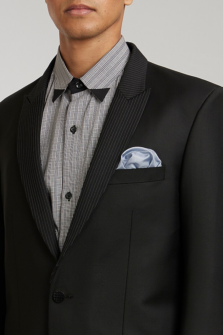 Ebony Wool Pinstripe Blazer by Bubber Couture at Pernia's Pop Up Shop