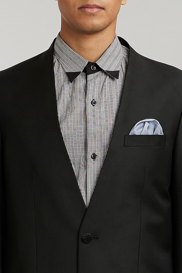 Ebony Wool Collarless Blazer by Bubber Couture at Pernia's Pop Up Shop