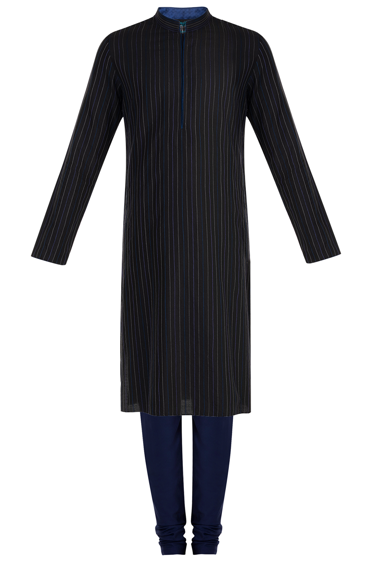 Black Textured Kurta Set For Boys by Bubber Couture - Kids at Pernia's Pop Up Shop