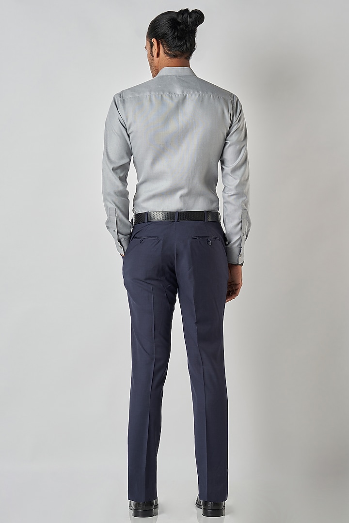 Grey Poly Cotton Summer Shirt by Bubber Blu at Pernia's Pop Up Shop