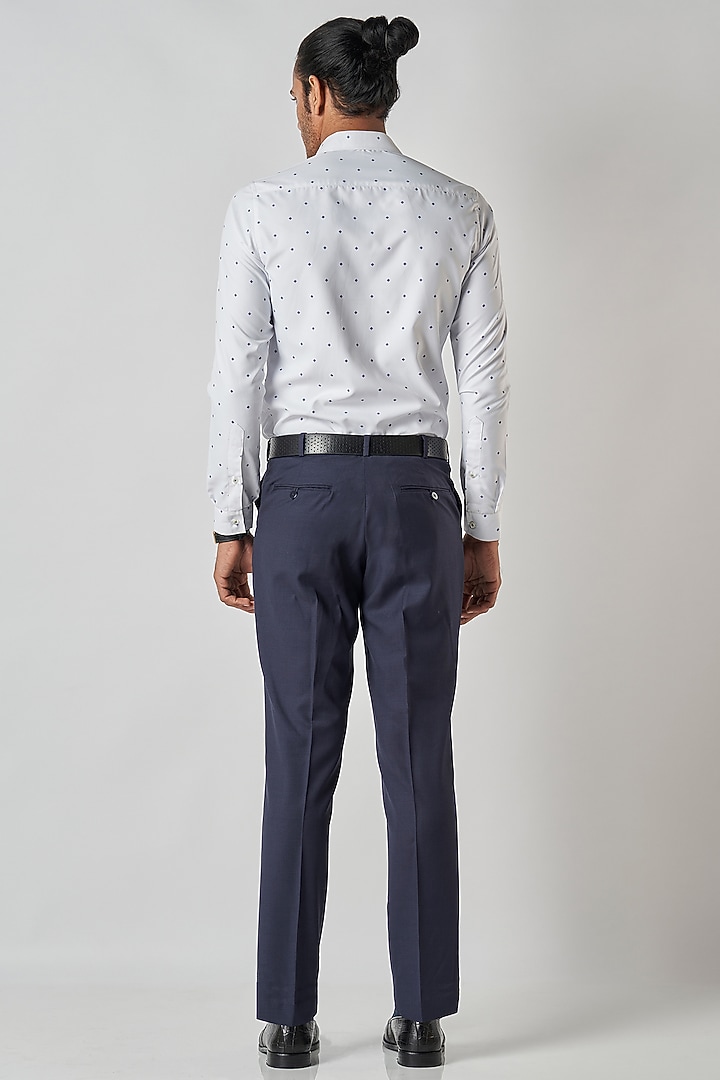 Off-White Poly Cotton Printed Party Wear Shirt by Bubber Blu at Pernia's Pop Up Shop