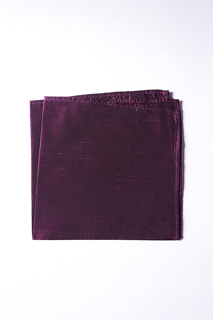 Wine Poly Silk Pocket Square by Bubber Blu