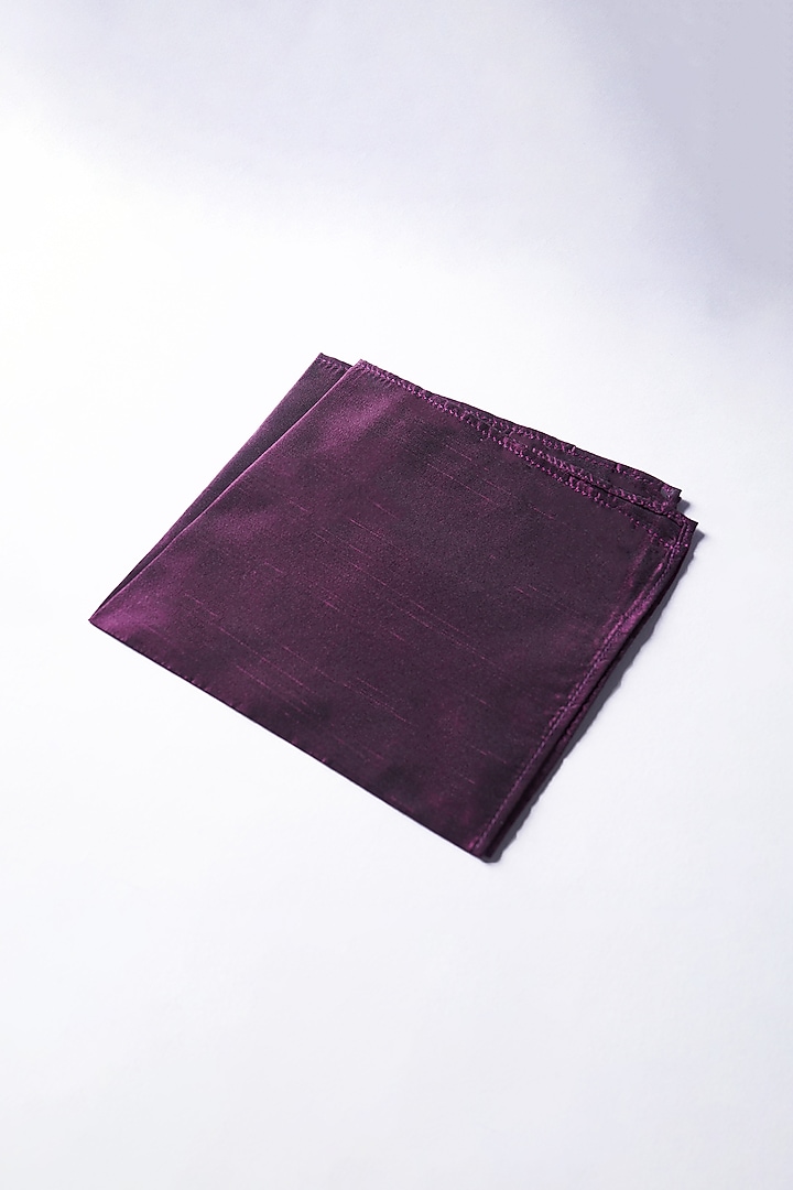 Wine Poly Silk Pocket Square by Bubber Blu at Pernia's Pop Up Shop