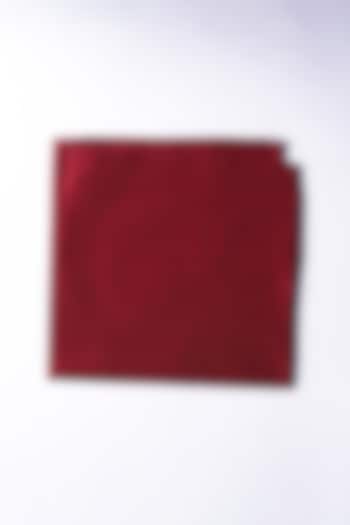Maroon Poly Silk Pocket Square by Bubber Blu