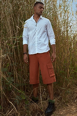 White Cotton Poplin Shirt by BLUEHOUR