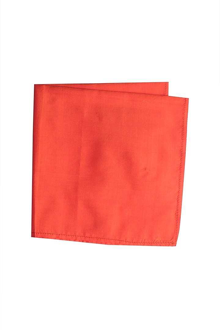 Red Silk Pocket Square by Bubber Couture