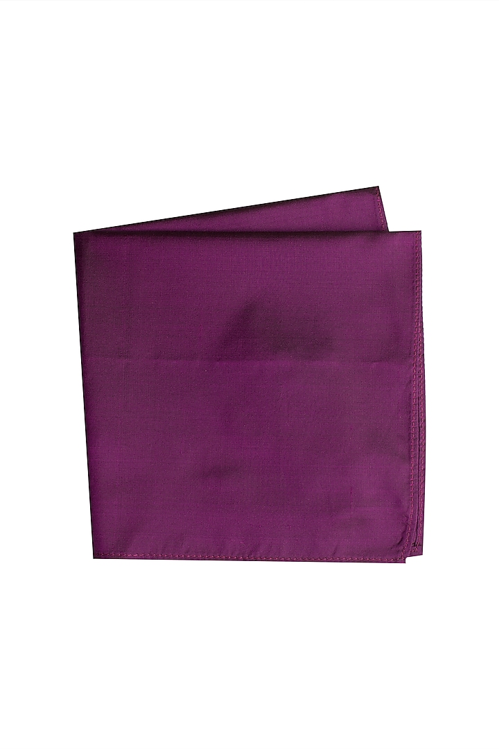 Purple Silk Pocket Square by Bubber Couture