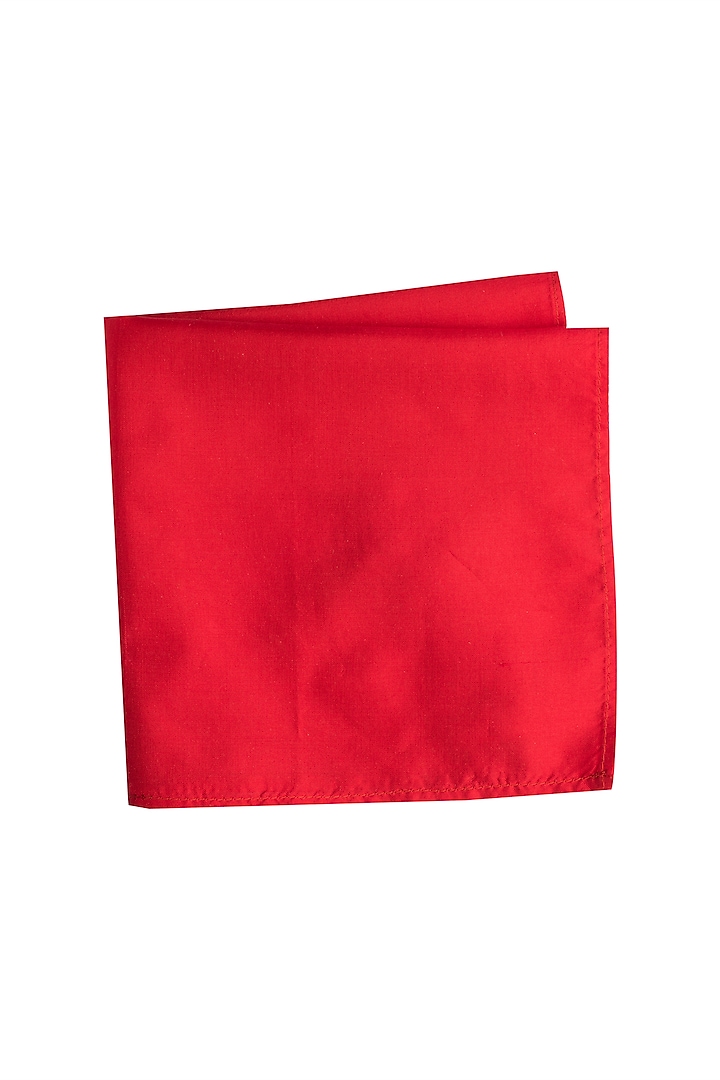 Red Assorted Silk Pocket Square by Bubber Couture
