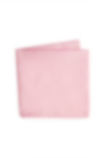 Baby Pink Silk Pocket Square by Bubber Couture