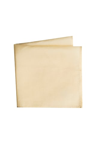 Light Beige Silk Pocket Square by Bubber Couture