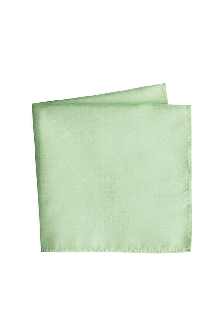 Green Silk Pocket Square by Bubber Couture