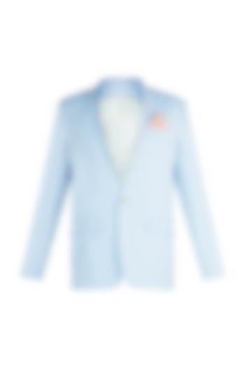 Cyan Corduroy Lapel Jacket by Bubber Couture
