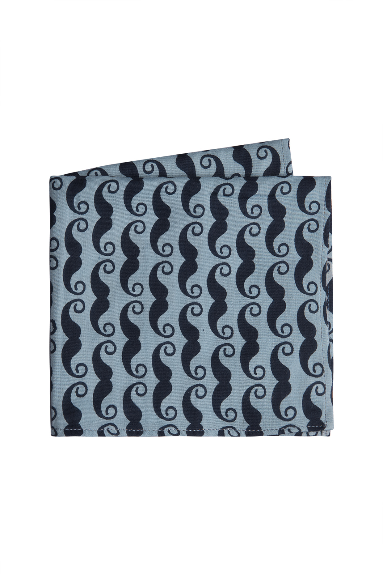 Blue Printed Pocket Square by Bubber Couture at Pernia's Pop Up Shop