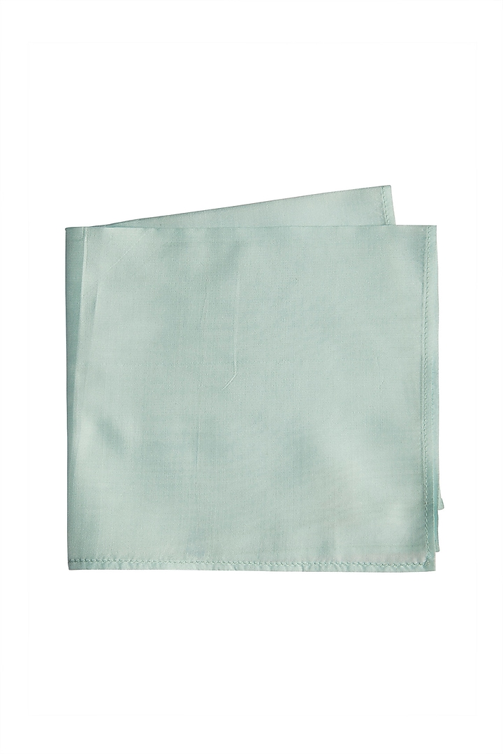Baby Blue Silk Pocket Square by Bubber Couture