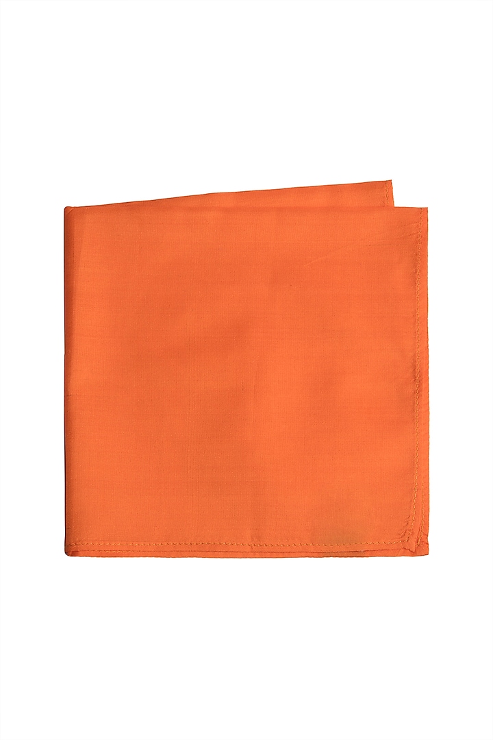 Orange Silk Pocket Square by Bubber Couture