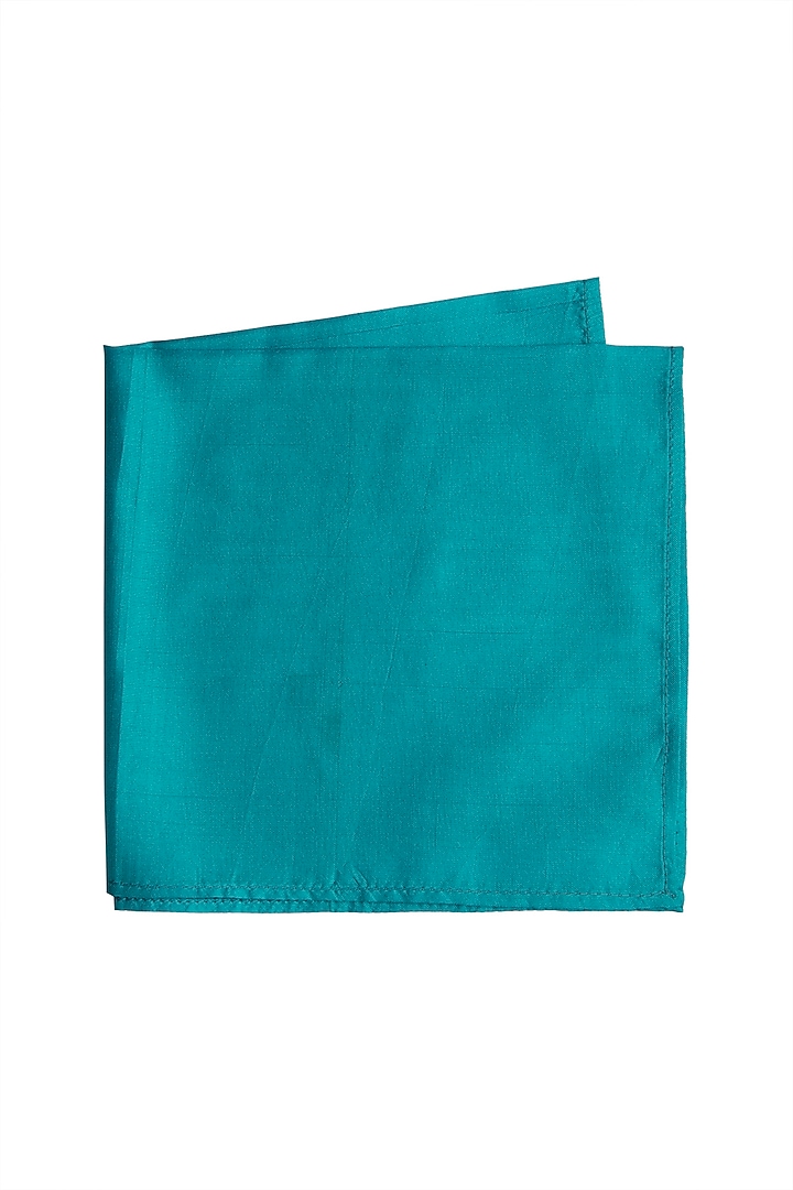 Blue Silk Pocket Square by Bubber Couture at Pernia's Pop Up Shop