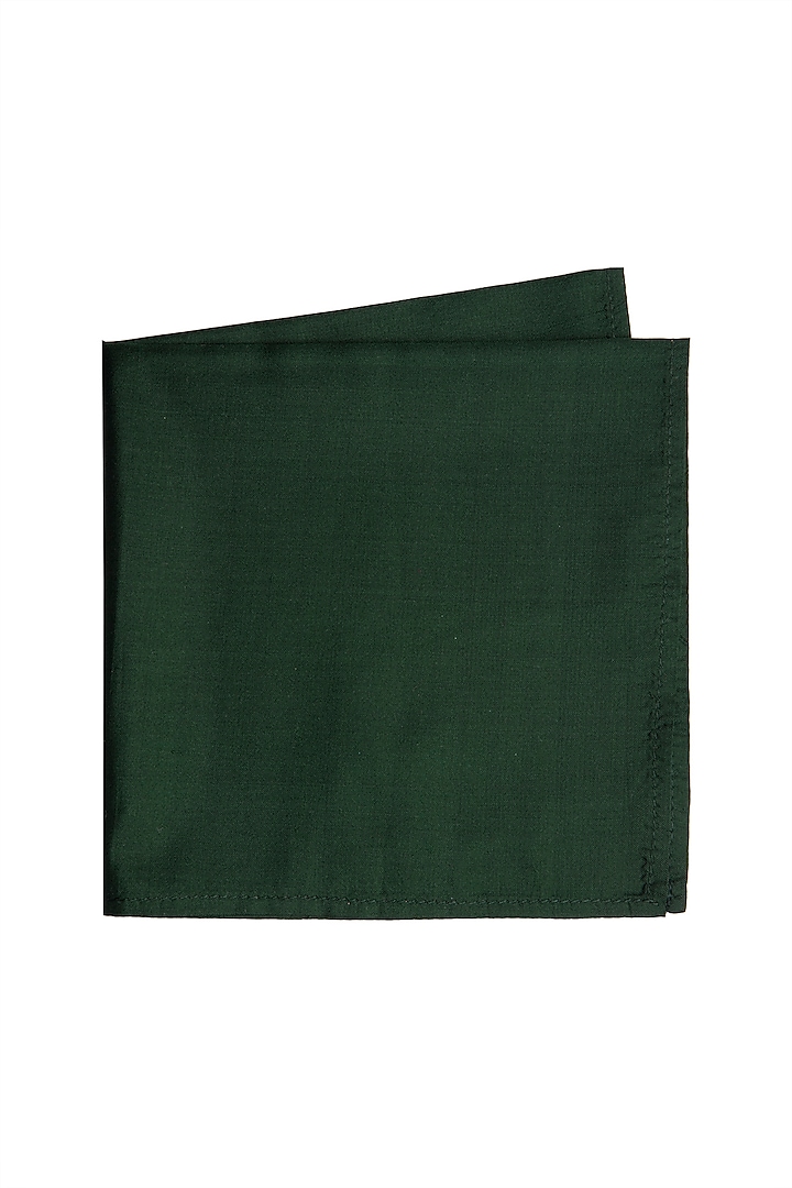 Royal Green Silk Pocket Square Design by Bubber Couture at Pernia's Pop ...