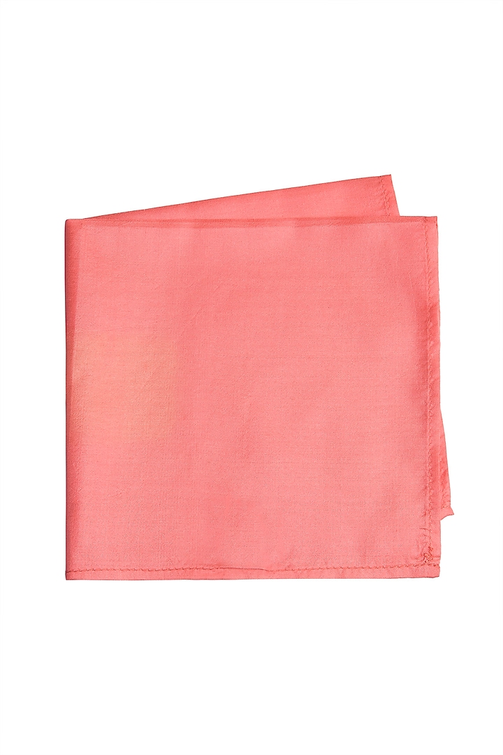Peach Silk Pocket Square by Bubber Couture