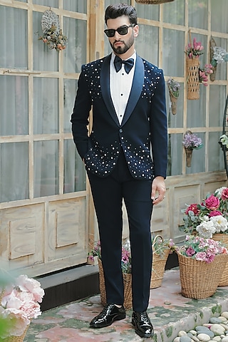 semi formal engagement dress for men formal Premium Men's Emerald Green 3-Piece Suit with Peak Lapel – Shekly Tux main image 1