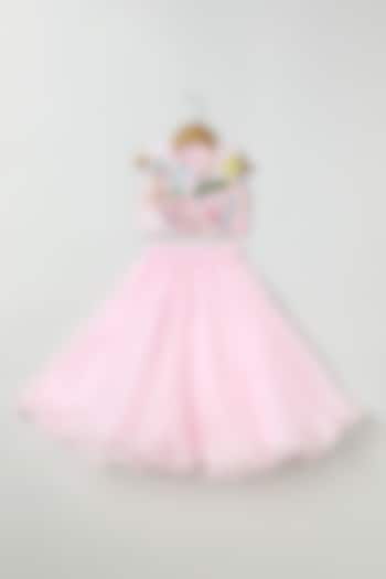 Baby Pink Organza Skirt Set by BYB PREMIUM at Pernia's Pop Up Shop