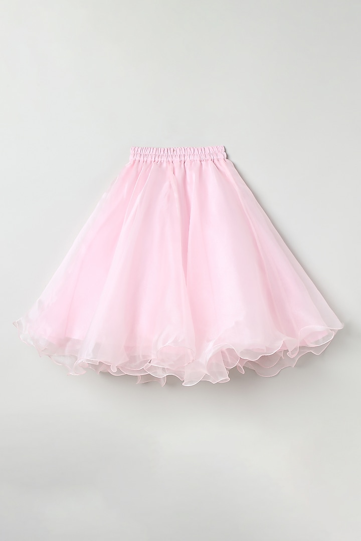 Baby Pink Organza Skirt Set by BYB PREMIUM at Pernia's Pop Up Shop