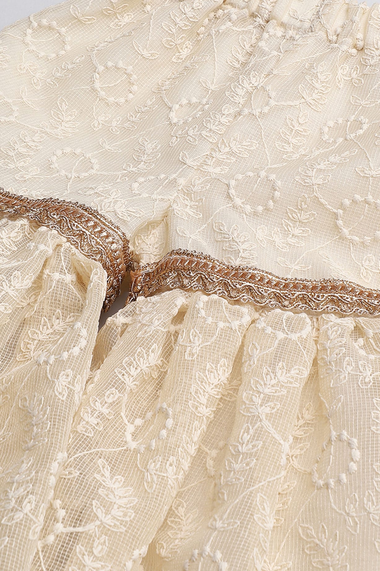 Ivory Organza Embroidered Sharara For Girls by BYB PREMIUM at Pernia's Pop  Up Shop 2026