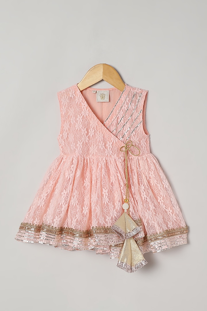 Peach Viscose Sharara Set For Girls by BYB PREMIUM at Pernia's Pop Up Shop