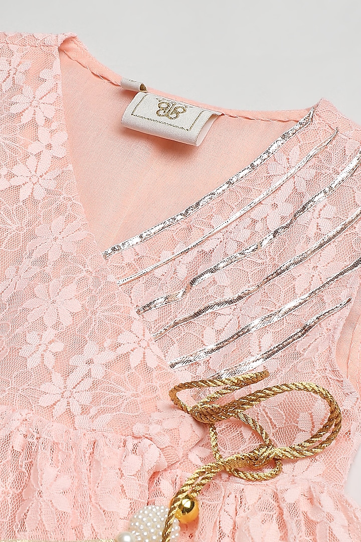 Peach Viscose Sharara Set For Girls by BYB PREMIUM at Pernia's Pop Up Shop