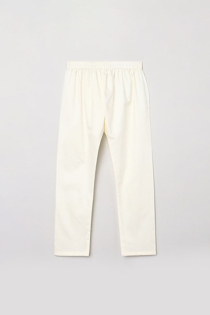 White Linen Kurta Set With Bundi Jacket For Boys by BYB PREMIUM at Pernia's Pop Up Shop