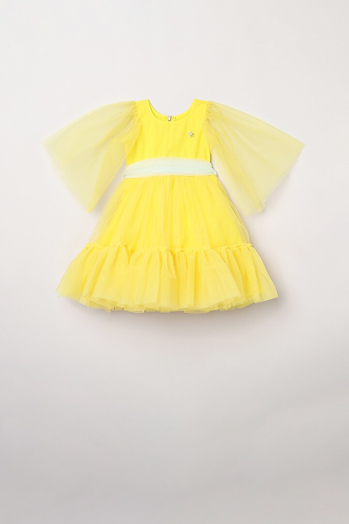 Yellow Tulle Dress For Girls by BYB PREMIUM at Pernia's Pop Up Shop
