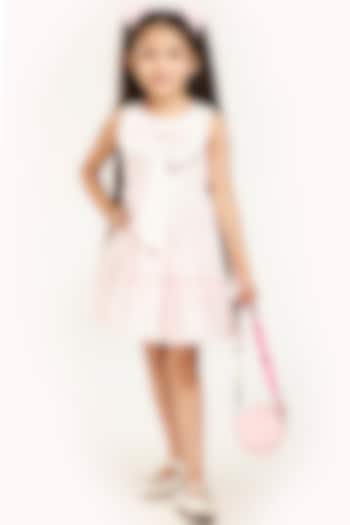 Baby Pink Embellished Dress For Girls by BYB PREMIUM at Pernia's Pop Up Shop