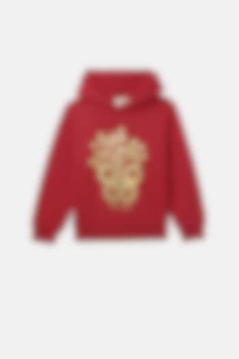 Christmas Red Hand Embroidered Sweatshirt by BYB PREMIUM