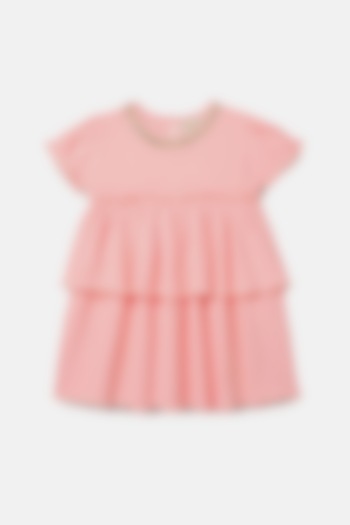 Baby Pink Embroidered Dress by BYB PREMIUM