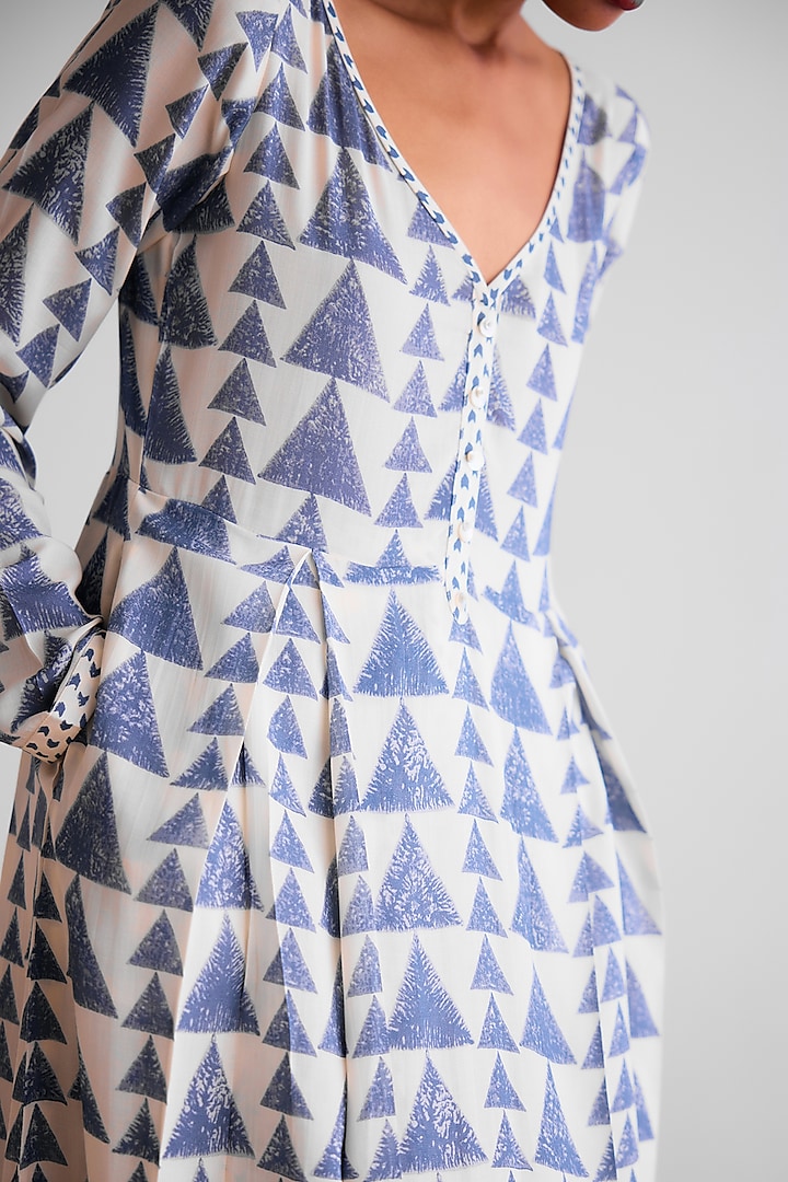 Off-White Modal Printed Kurta Set by Cotton and Clay at Pernia's Pop Up Shop