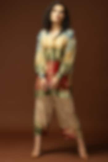 Multi-Colored Tie-Dye Printed High-Low Tunic Set by Capisvirleo at Pernia's Pop Up Shop
