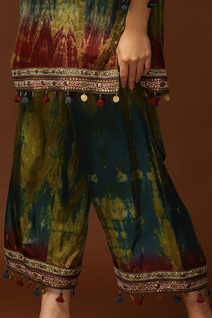 Multi-Colored Tie-Dyed Short Tunic Set by Capisvirleo at Pernia's Pop Up Shop