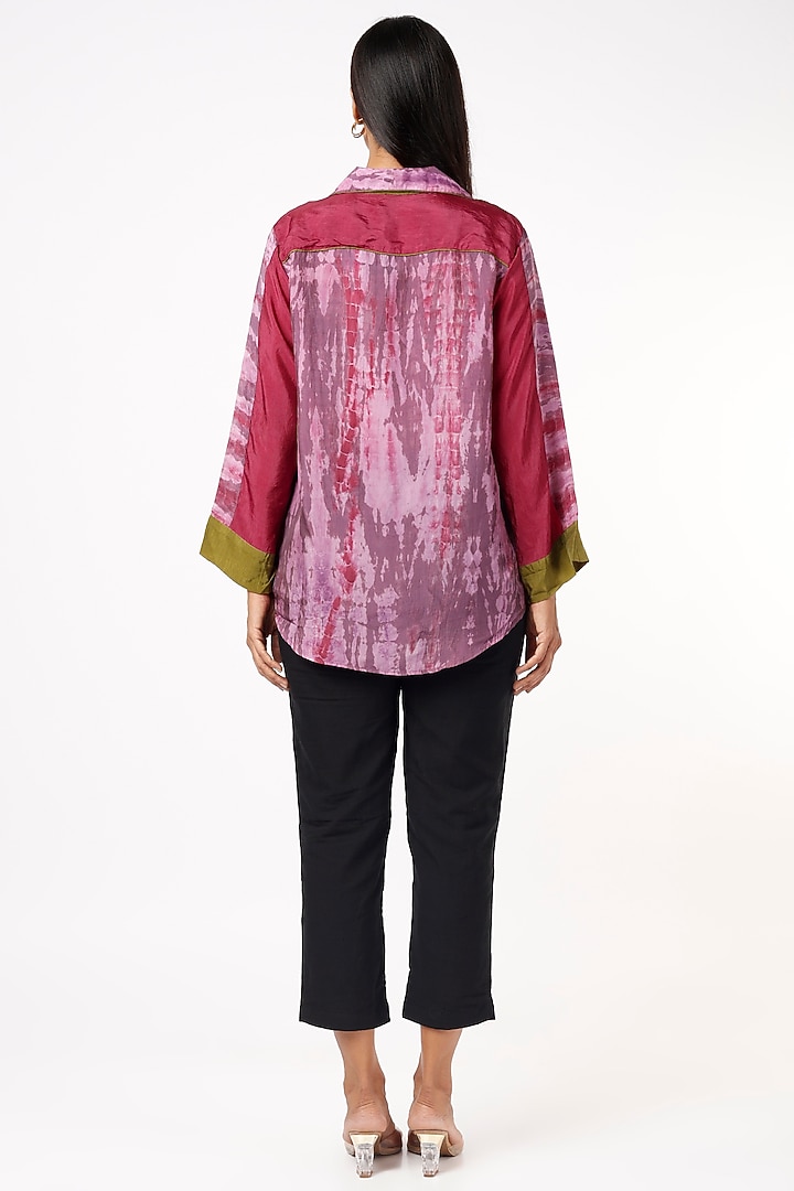 Blush Pink Habutai Silk Shirt by Capisvirleo at Pernia's Pop Up Shop